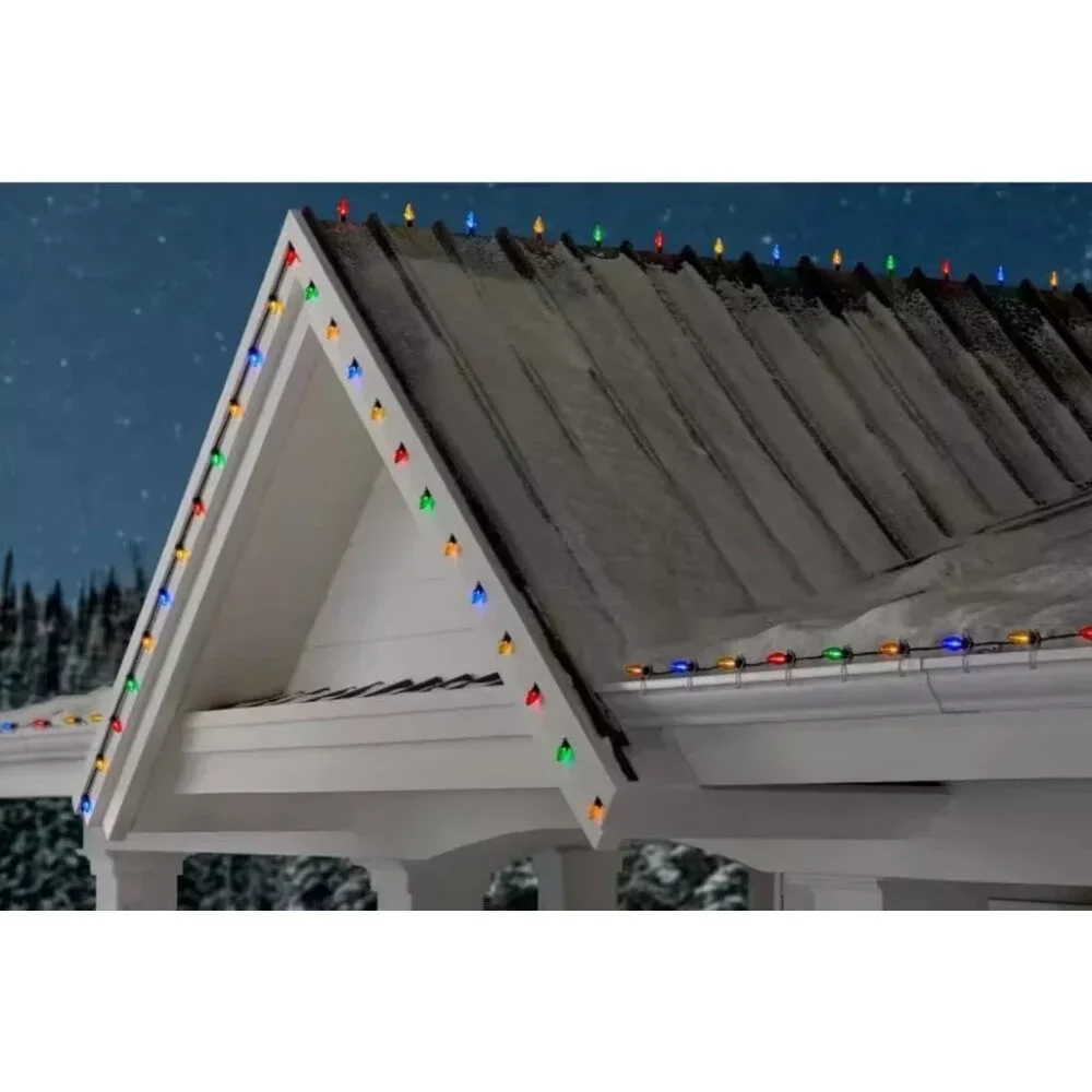 100 Count Multicolor Steady Lit C9 LED Lights Super Bright Home Accents NEW
